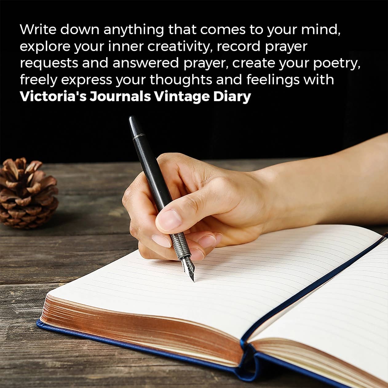 Victoria's Journals - Wholesale Journal/Diary - Baroque Brown/Tan Journal – Lined Hardcover Vintage Diary4