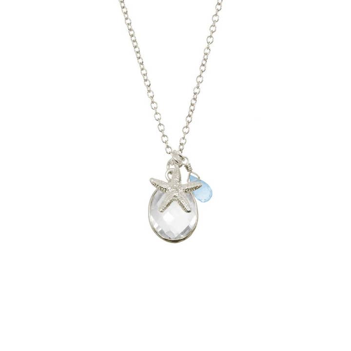 Small Starfish Bezel Charm Necklace for wholesale by Catherine Weitzman