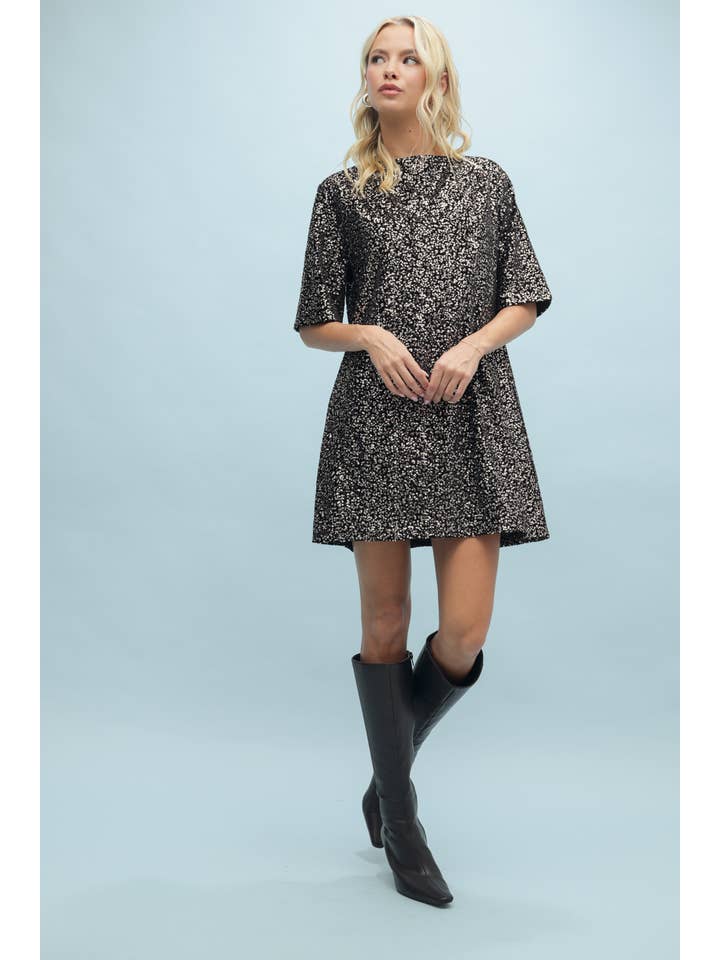 Wishlist Apparel - Vente Robe – femme - MINI-ROBE À SEQUINS À DOS OUVERT/WL24-9406