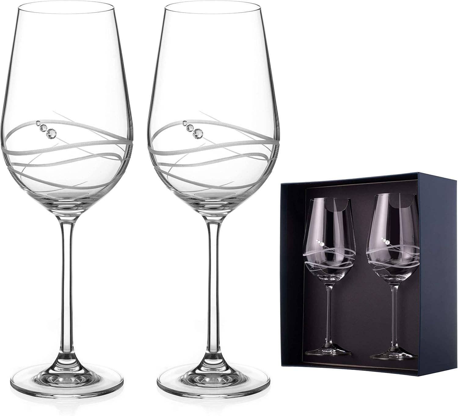 DIAMANTE - Wholesale Wine Glass - Two Venezia Red Wine Glasses - Set of 20