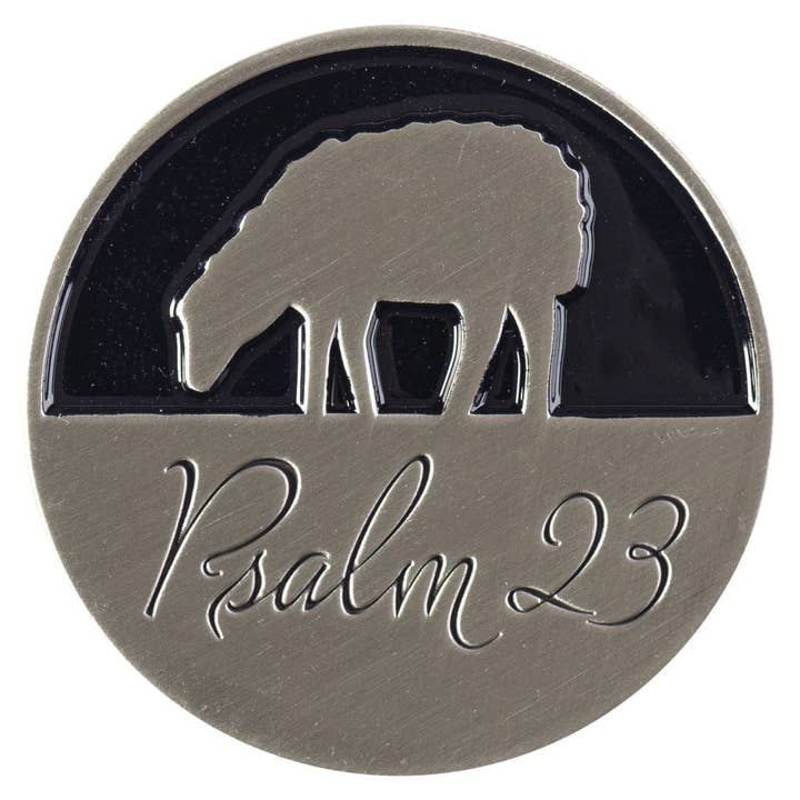 Cottage Garden - Wholesale Keepsake coin/token - Pocket Stone Psalm 23 Zinc Alloy