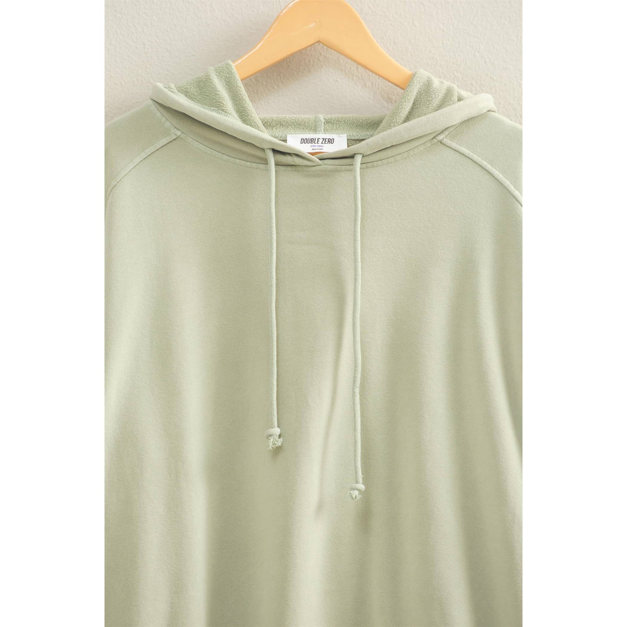 Double Zero - Wholesale Hoodie - Women's - Mineral Washed Seam Detail Hoodie2