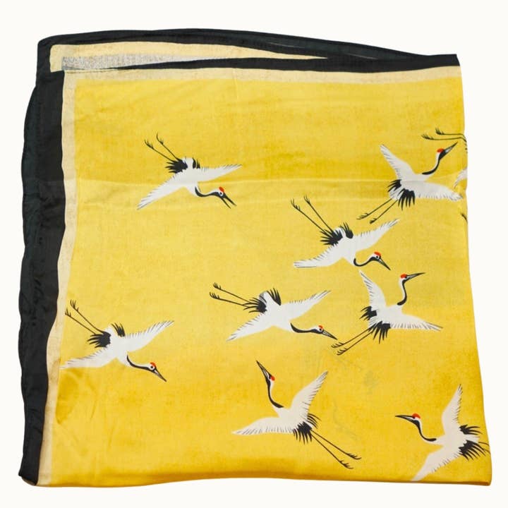 Olive & Pique - Vendita all'ingrosso Sciarpa - Donna - Sciarpa in raso «So Silky», versatile, gialla1