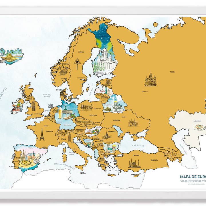 Scratch-off Sheets Pack: Europe Map + World Map for wholesale by ENJOYERS