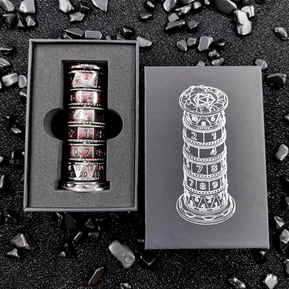 Tabletop Dominion Limited – wholesale Dice – Barrel Dice Spinner | Blood Spatter1