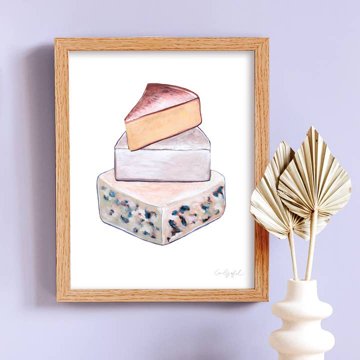 Cheese Stack - Food Art Print for wholesale by Laurel Greenfield Art