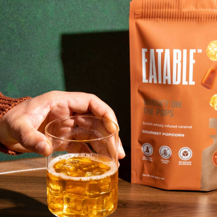 EATABLE Popcorn - Wholesale Popcorn - Whisky on the Pops - Gourmet Caramel Popcorn