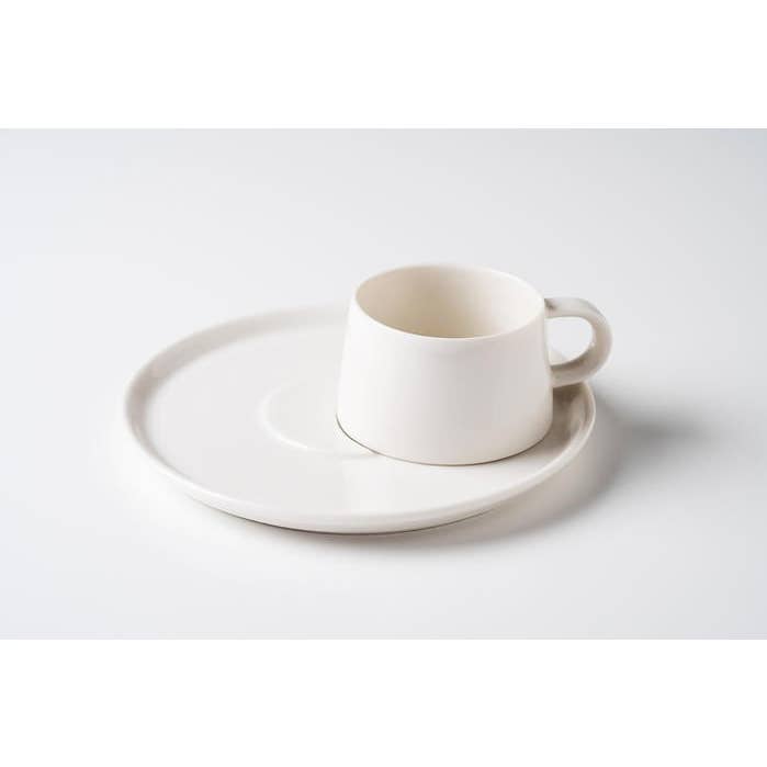Conjunto de Copo de Café Moi de Cerâmica Japonesa e Pires Lua Crescente por atacado de Kubota Minoru Ceramics Co.