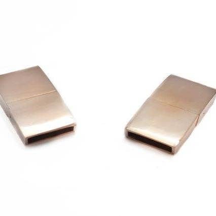 STAINLESS STEEL MAGNETIC CLASP,ROSE GOLD,MGST-131-10*3MM for wholesale by Sun Enterprises B.V.