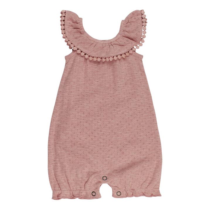 Taffy | Organic Pointelle Bubble Romper for wholesale by L'ovedbaby