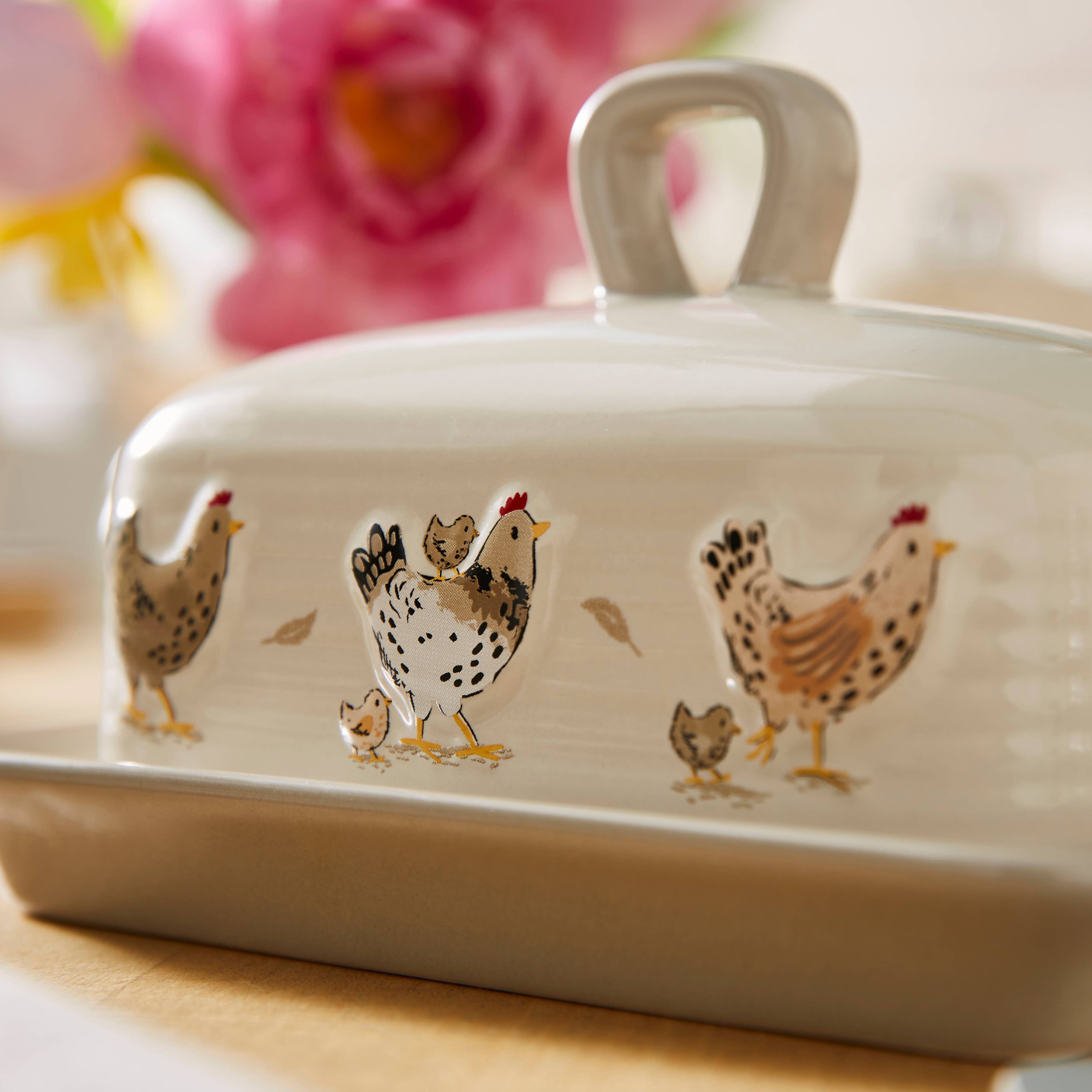 Multi Butter Dish Hen House Lane for wholesale on Faire3