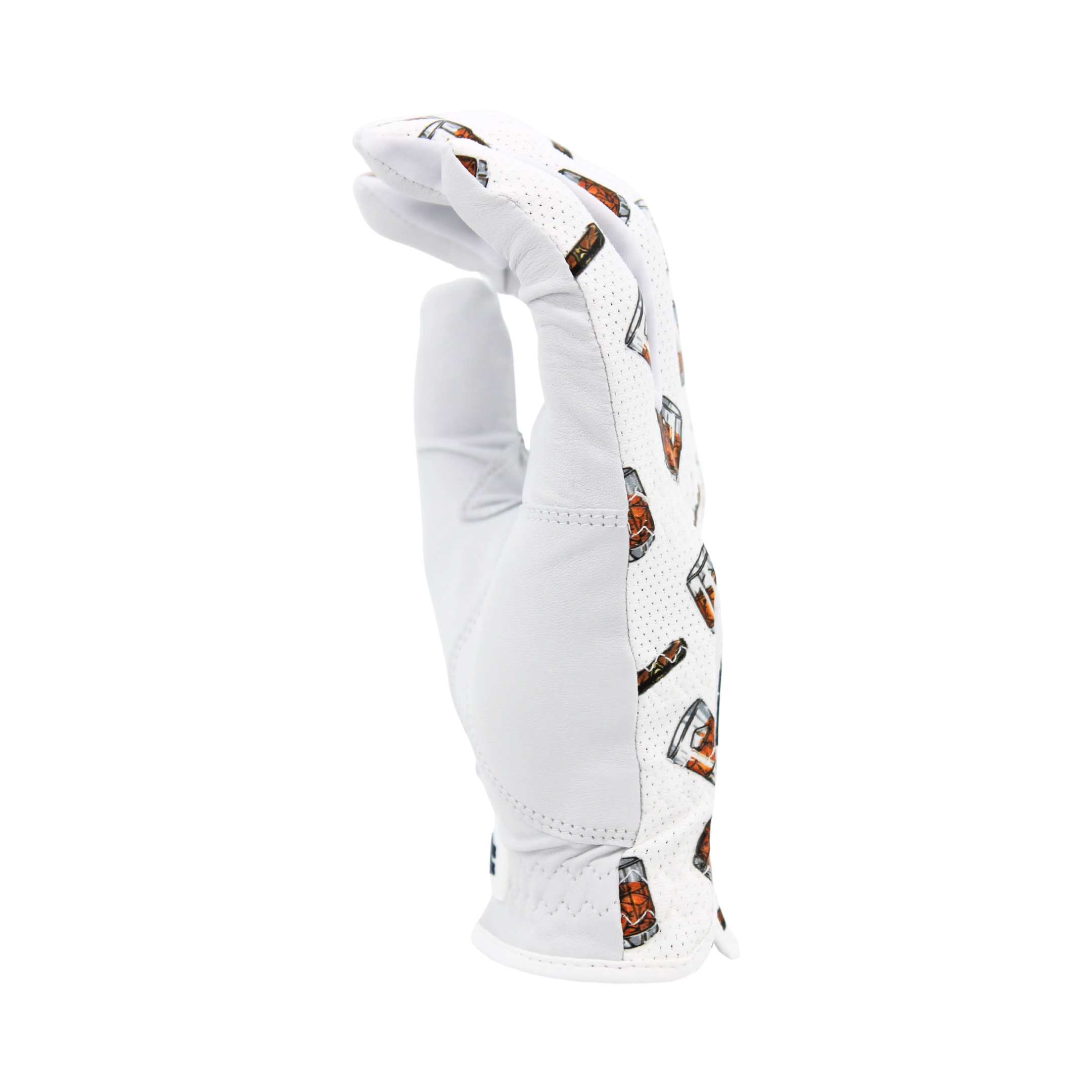 Whiskey & Cigar WHT Men's Golf Glove | MULLIGAN HOOLIGAN® for wholesale on Faire5