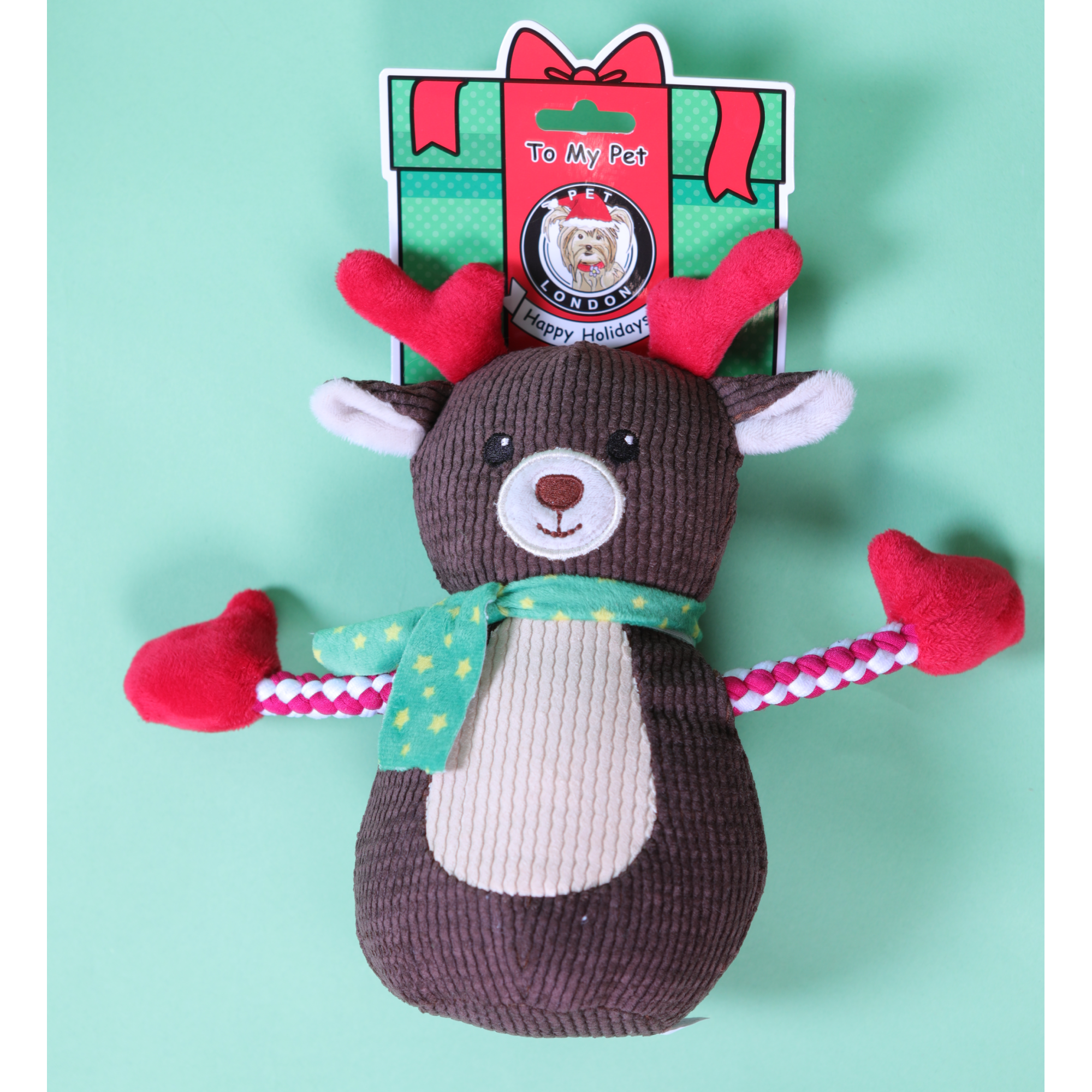 PetLondon - Wholesale Pet Plush Toy - Dog - Tuggy Reindeer Holiday Plush Dog Toy5