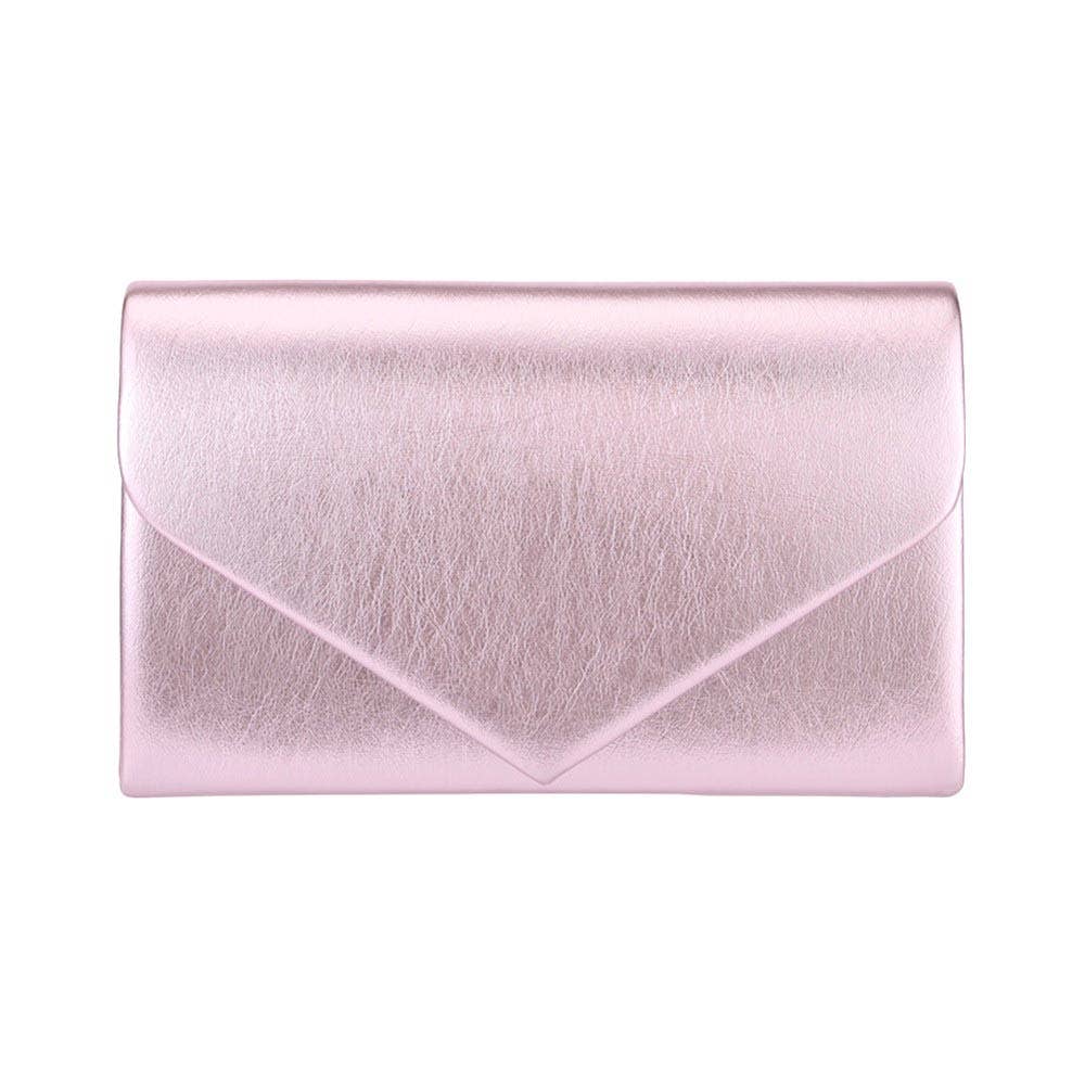 Pearl and Rox - Wholesale Clutch Bag - Women's - Metallic Envelope Evening Clutch Bag Crossbody Bag3
