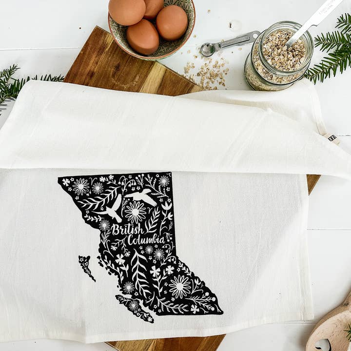 British Columbia Tea Towel /Dish Towel/ Kitchen towel for wholesale by Your Green Kitchen