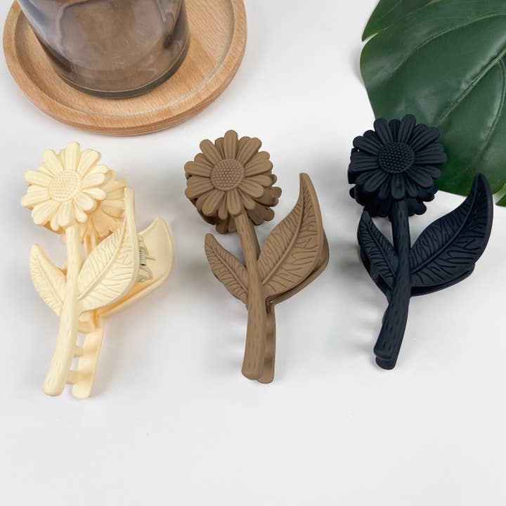 SoapElenGlen – Großhandel Haarclip – Damen – Sonnenblumen-Haarspange1