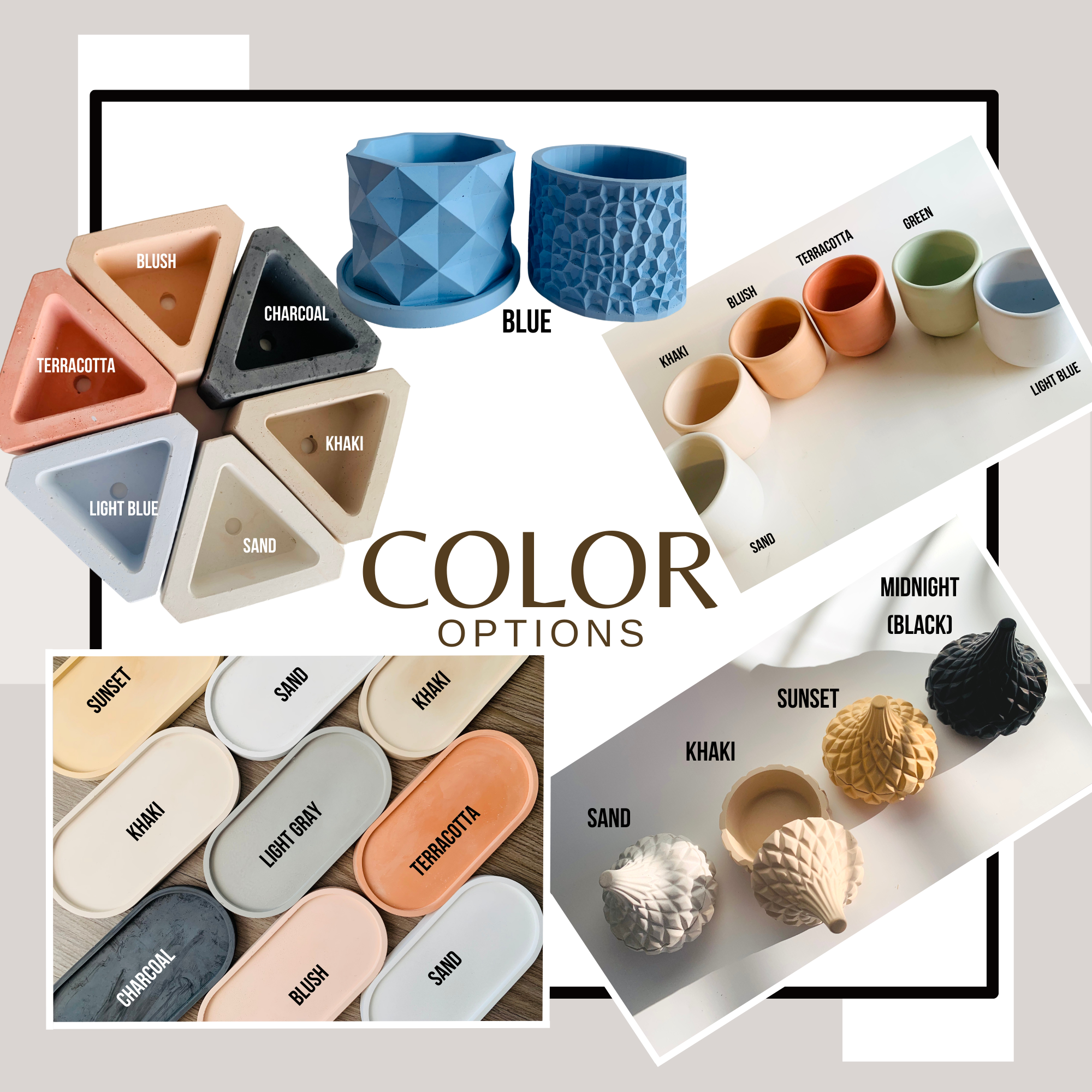 Pur Joi – wholesale Ljushållare – Betongbehållare - 10oz ljusfartyg, modern inredning6