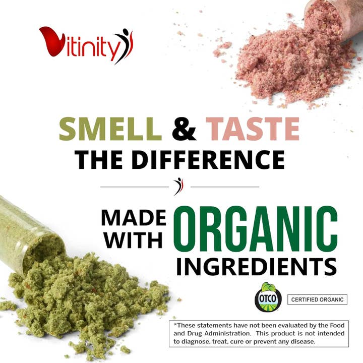 Vitinity - Wholesale Oral Supplement/Vitamin - Made with Organic Fruits & Veggies Capsules-Superfood Vegetable Vitamin Supplement for Women & Men-Blend of Fruits and Greens for Daily Health.Fruits and Vegetables Supplements (30-Day Supply)