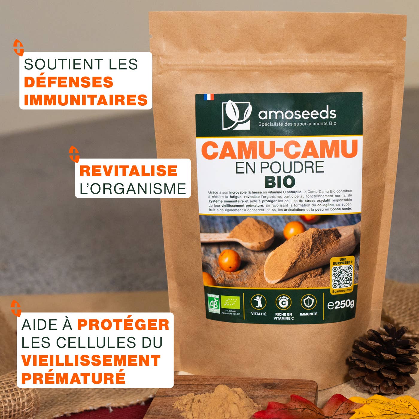 Amoseeds - Wholesale Protein/Superfood Powder - Organic camu-camu powder1