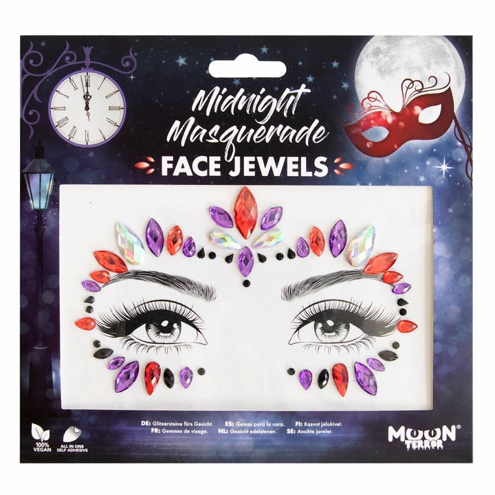 Moon Makeup - Wholesale Body Glitter/Shimmer - Halloween Adhesive Face Gems, Jewels and Rhinestones1