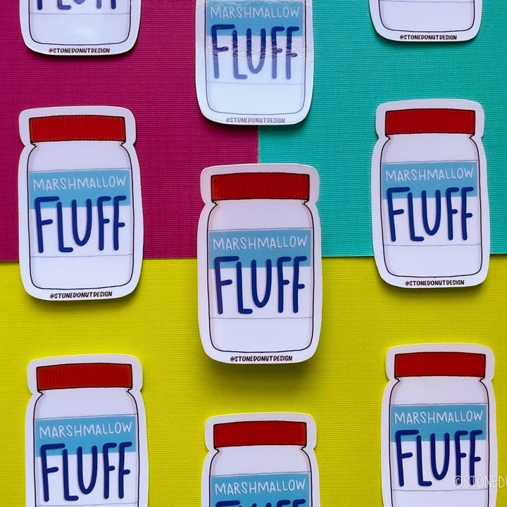 Stone Donut Design, LLC - Wholesale Sticker - Fluff Jar Vinyl Sticker2