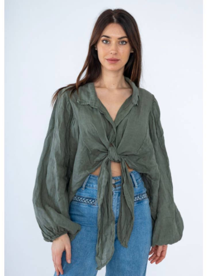 LINEN & COTTON HOUSE - Wholesale Blouse - Women's - 56811 100% LINEN VEST8