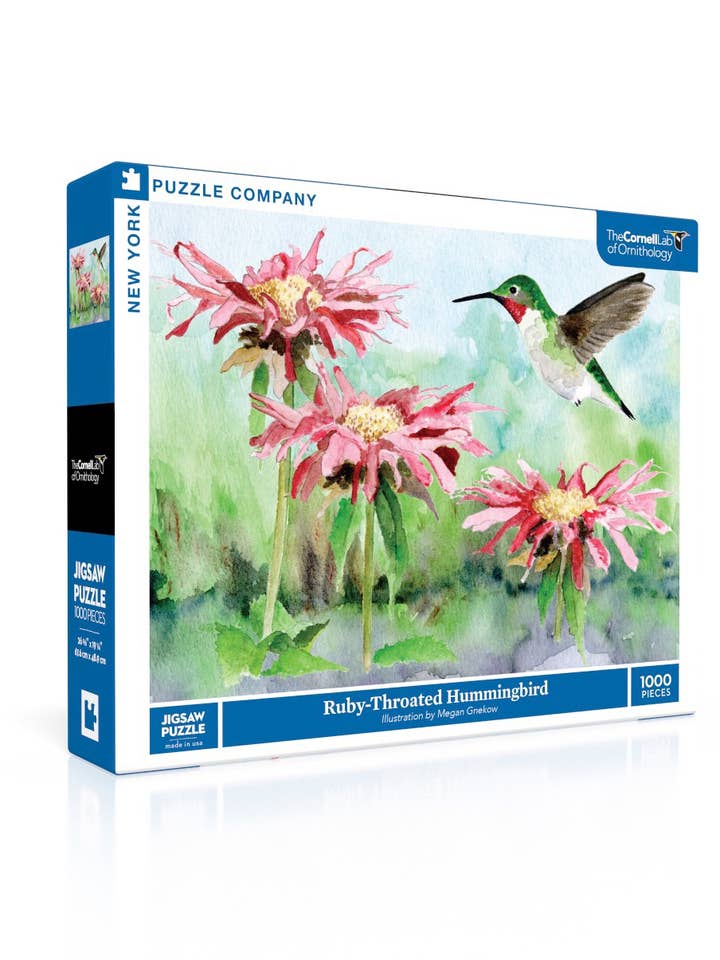 Ruby-throated Hummingbird - 1000 Piece Jigsaw Puzzle for wholesale by New York Puzzle Company