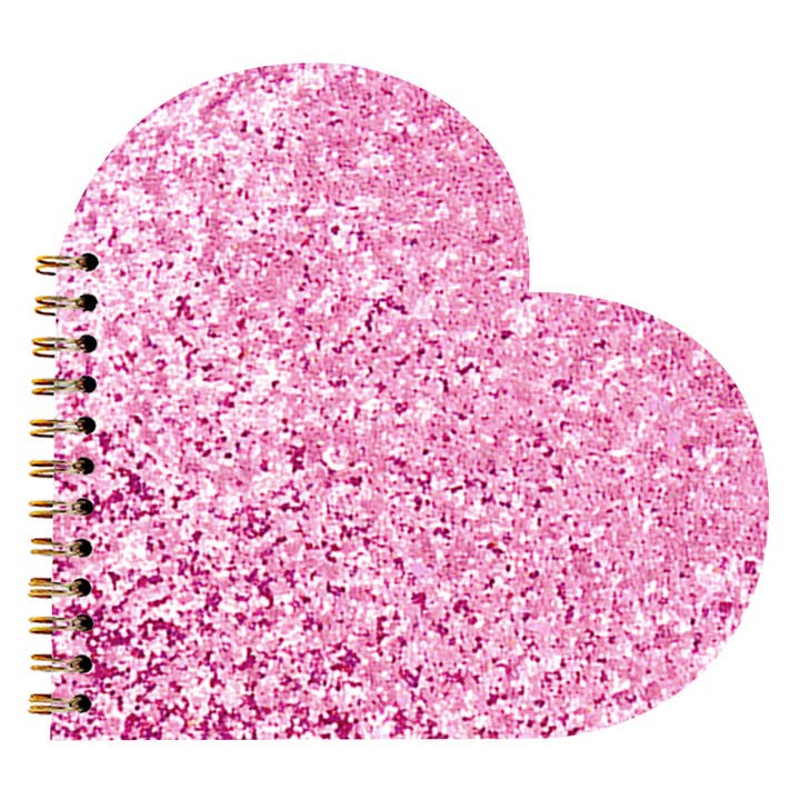 soiree-sisters - Wholesale Notebook - Valentine Gift Valentine's Day Notebook -Pink Glitter Heart