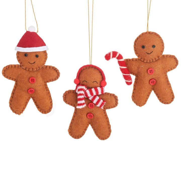 Festive Gingerbread Hanging Decoraton - Assorted for wholesale by Sass & Belle Europe