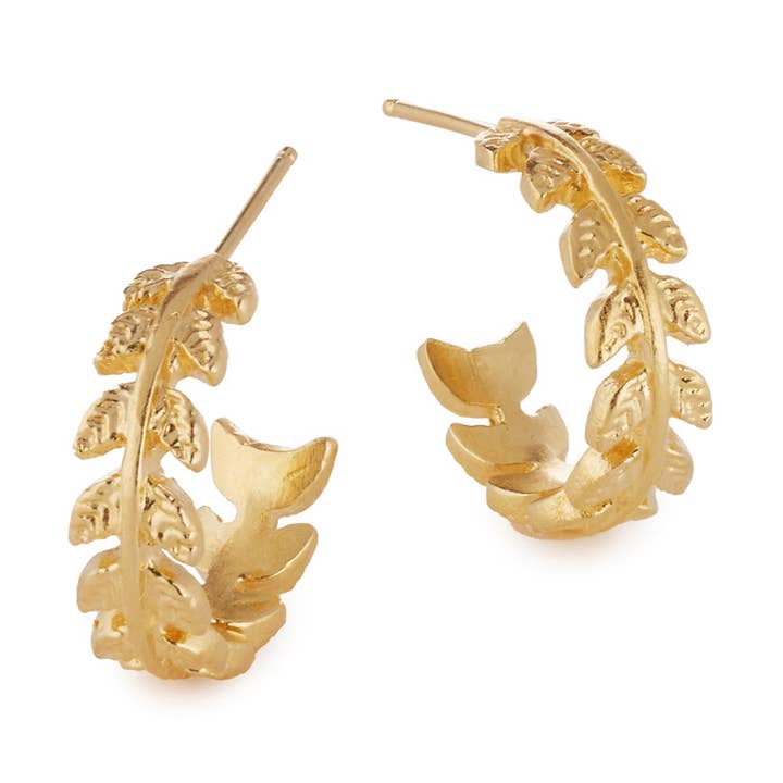 Liz 14 karat guldbelagte hoop-øreringe for engroshandel hos Laura Elizabeth