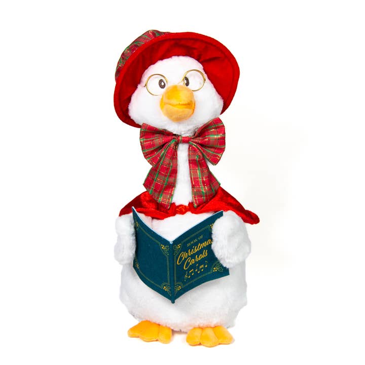 Carolin' Mother Goose (Animated Singing Christmas Plush Toy) for wholesale by Cuddle Barn, Inc.