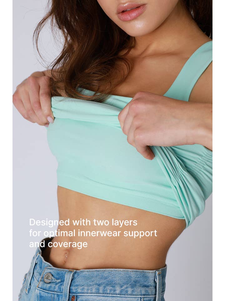 NIKIBIKI - Wholesale Tank Top - Women's - NS8408- Clean Line Square Shirred Top