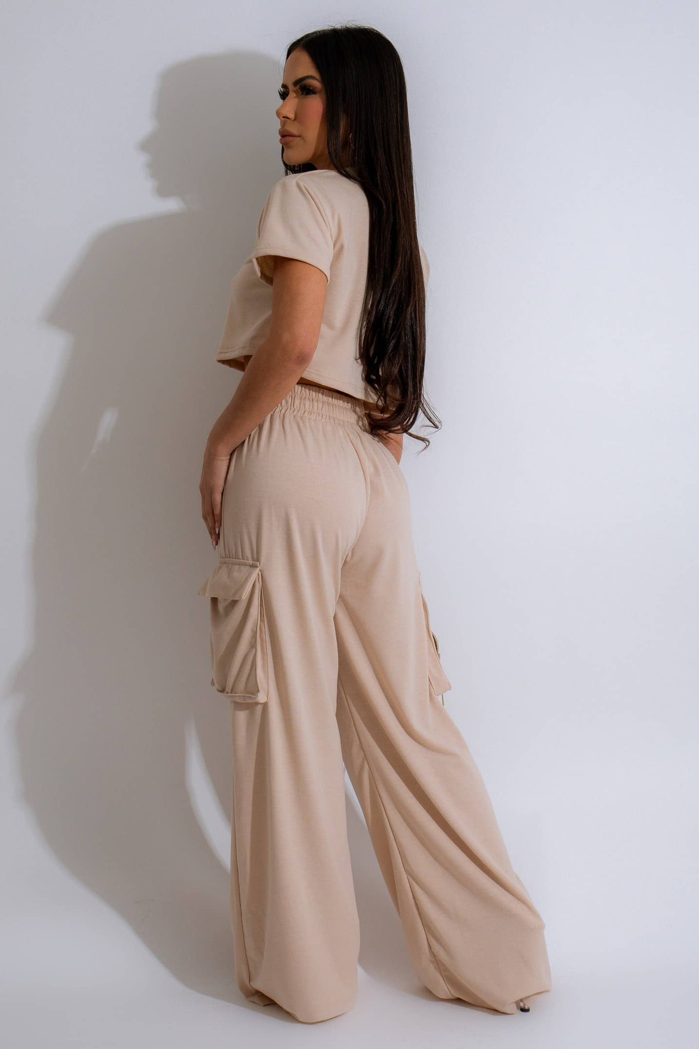 5besties inc - Wholesale Lounge Set - Women's - ROUND NECK CROP TOP & PANTS SET9