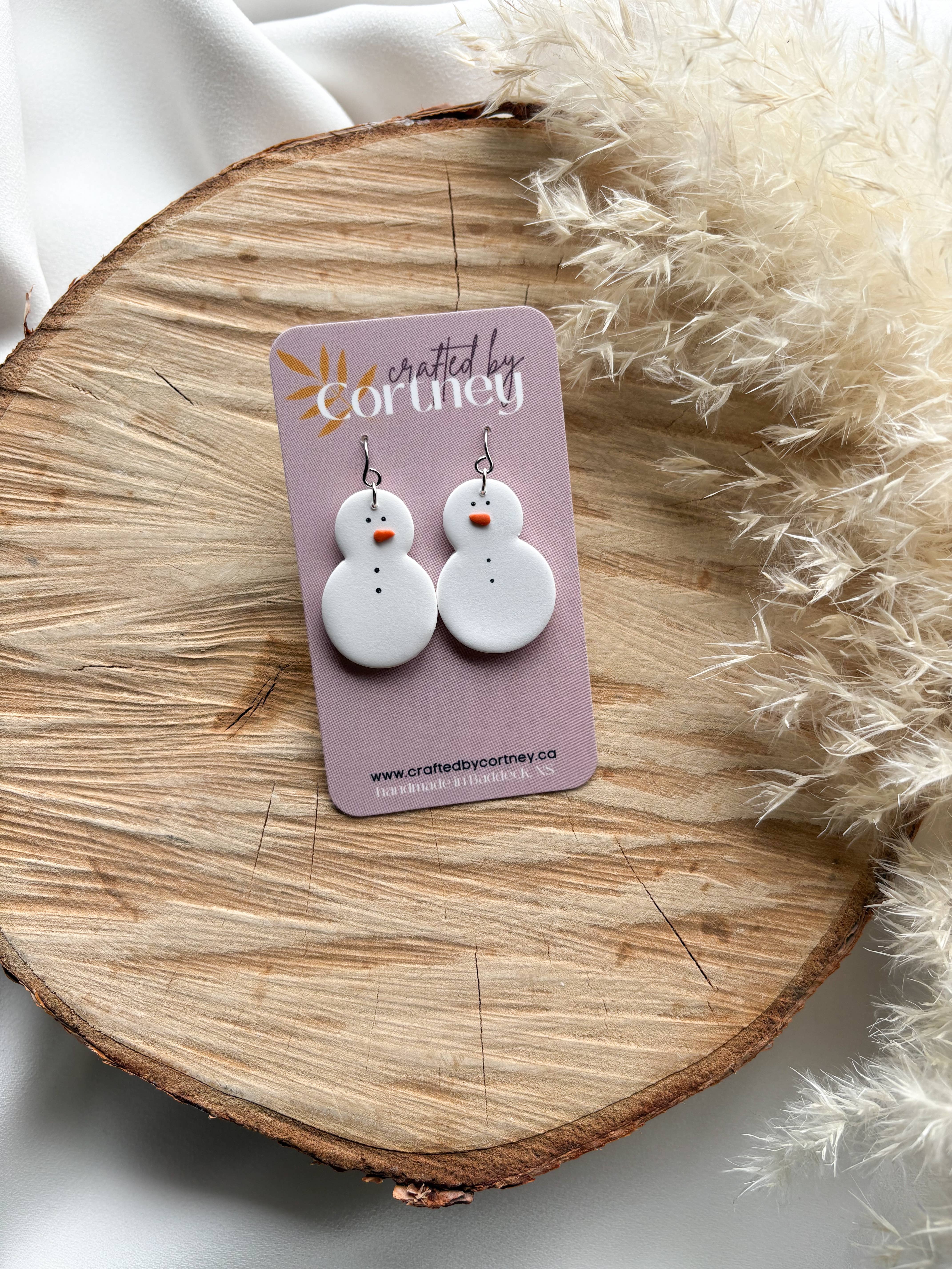 Crafted by Cortney - Wholesale Dangle Earrings - Snowman dangle earrings