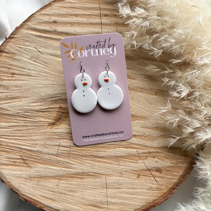 Crafted by Cortney - Wholesale Dangle Earrings - Snowman dangle earrings0
