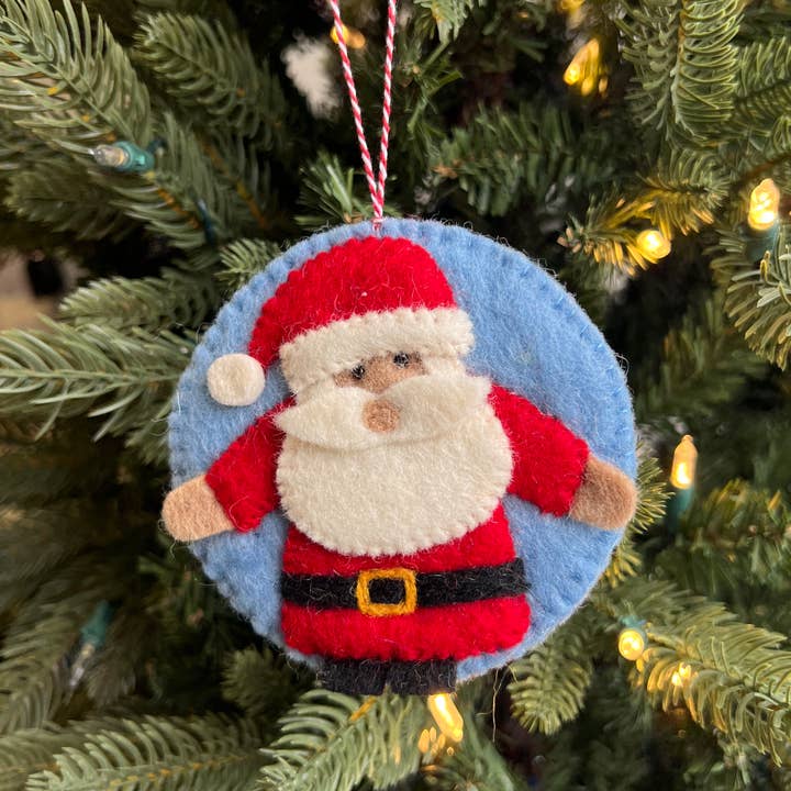 Ornaments 4 Orphans - Vente Objets de décoration - Lot de décorations en forme de cercle, décoration de Noël en laine feutrée