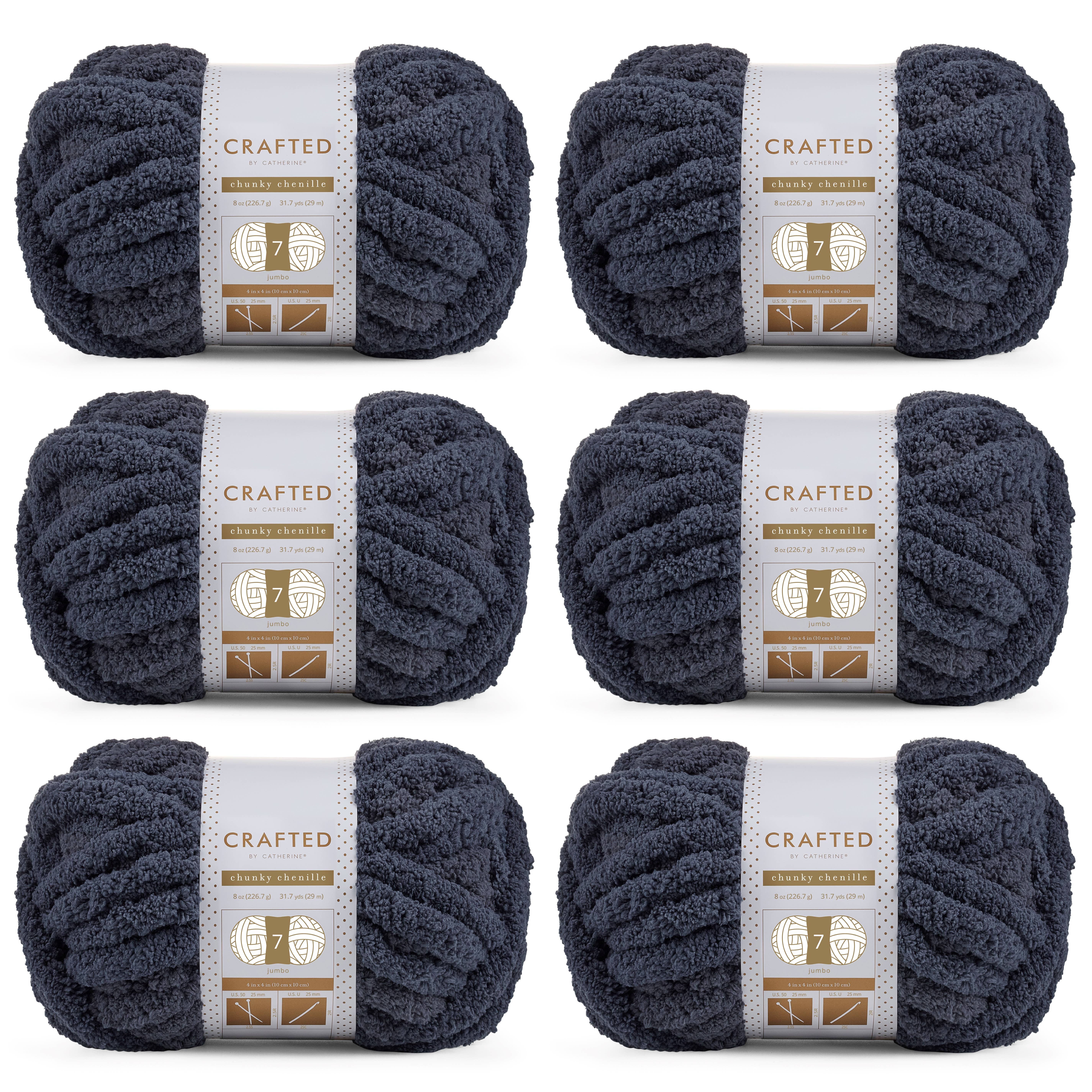Crafted by Catherine - Wholesale Yarn - Chunky Chenill Yarn | 8oz/227g | Jumbo #7 | Pack of 614