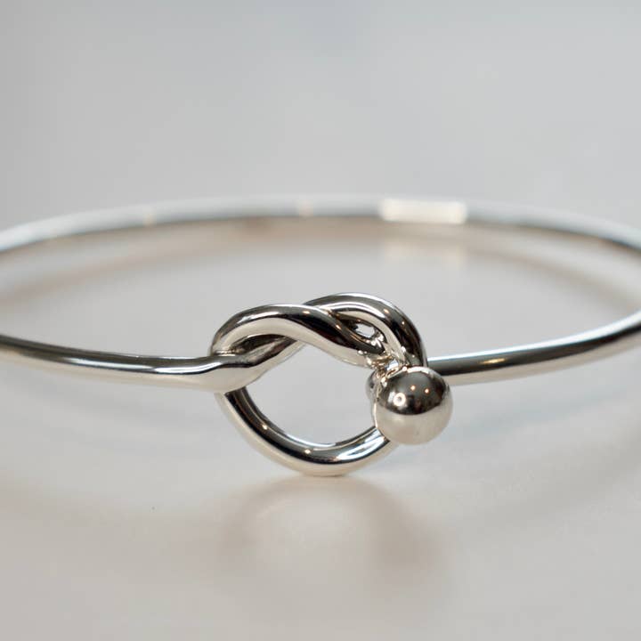 Krystyna's Silver - Wholesale Bangle Bracelet - Love Knot Sterling Silver Bracelet