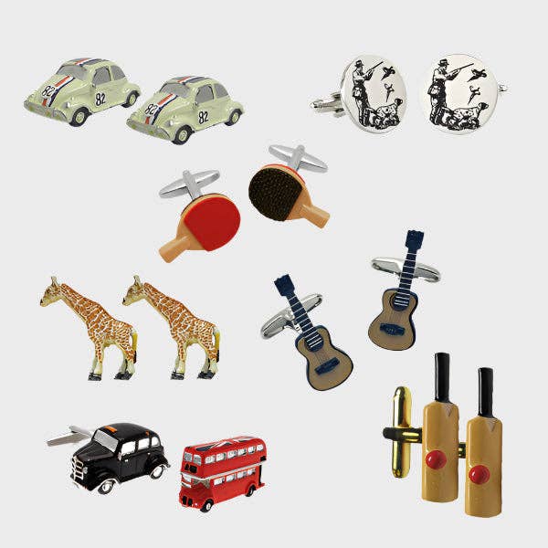 Pack of 20 Themed Cufflinks for wholesale by Sophos