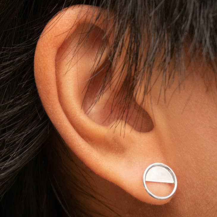 Sterling Silver Ear Wire - Short Granulated Ear Hook