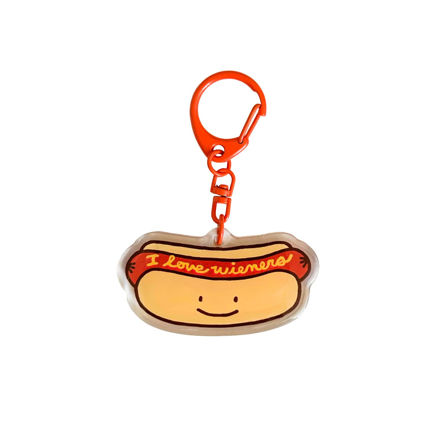 Lizzy Itzkowitz - Wholesale Keychain - Unisex - I Love Weiners Hot Dog Acrylic Keychain1