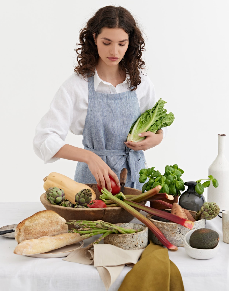 MagicLinen (We handle U.S. import procedures for you) - Wholesale Schort - Linnen slabbetje met zakken in verschillende kleuren one size21