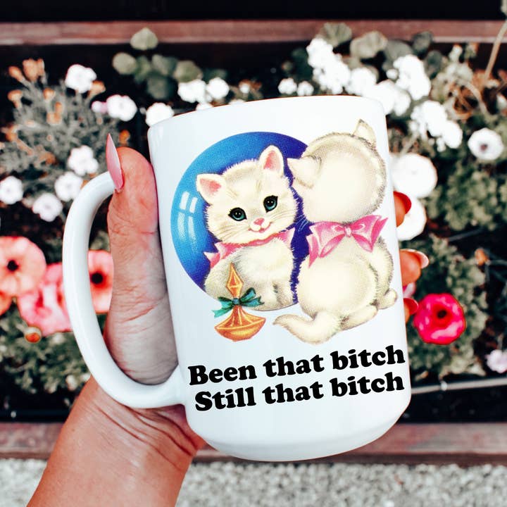 Ace the Pitmatian Co – Caneca por atacado – Foi Que Cadela Ainda Que Bitch Cat Cang1