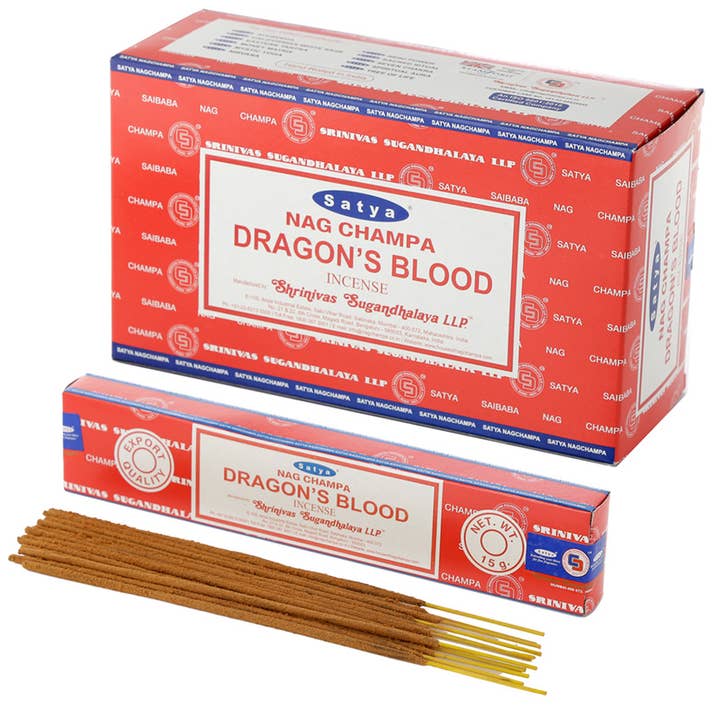 01407 Satya VFM drakar blod Nag Champa rökelse pinnar för wholesale av Puckator Ltd