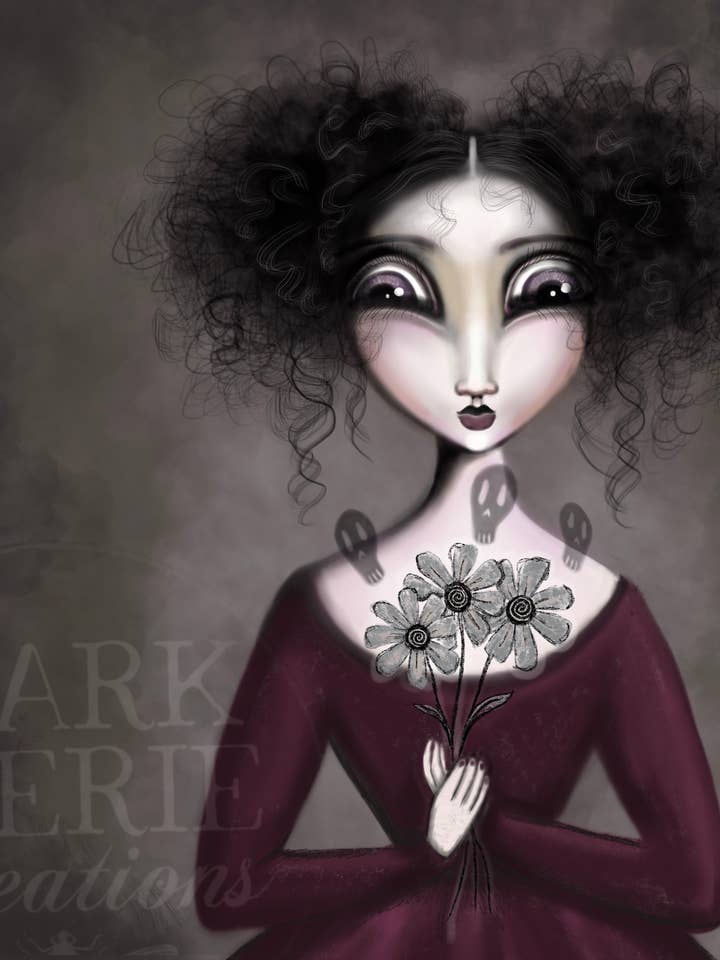 Fleurs vénéneuses - Impression signée 8 x 8 pour la vente par Dark Faerie Creations