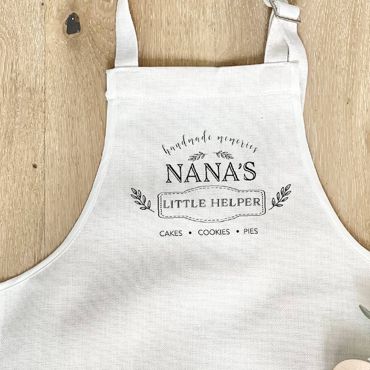 Nana's Little Helper Child's Apron for wholesale by Elm Ridge Home