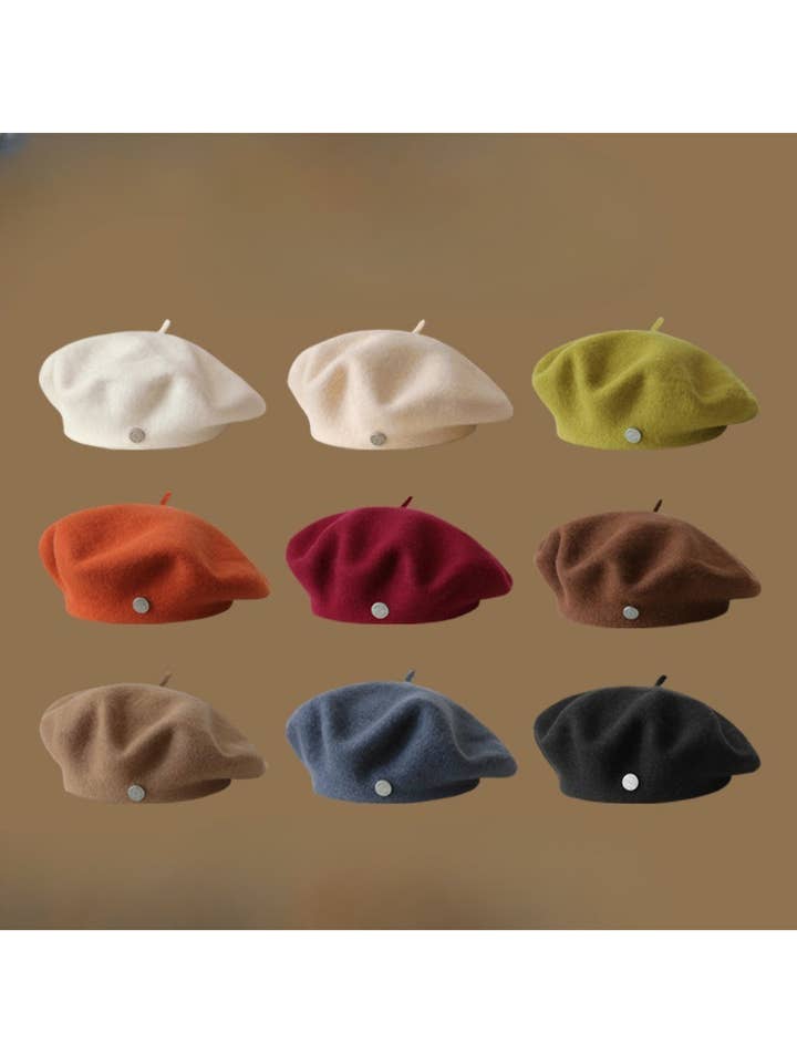 Haila - Zachte Klassieke Kleur Baret hoed voor wholesale door Funkyrel® Atzbranding Limited