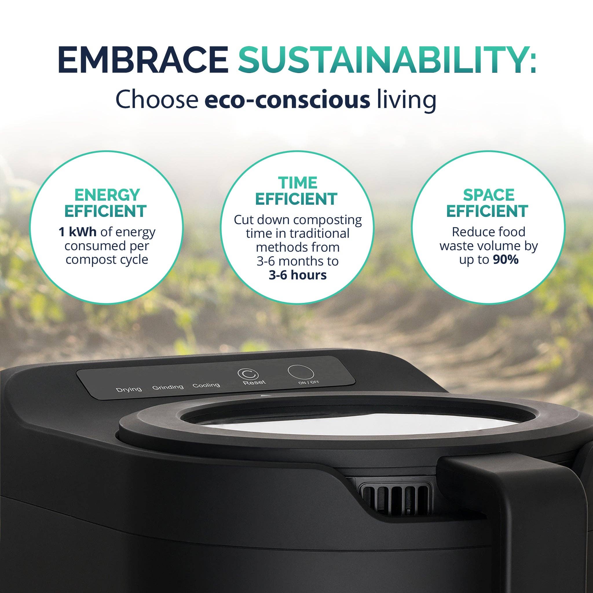 Newair - Wholesale Kitchen Appliance - Luma® Kitchen Composter, 2.5L Capacity, Odorless Indoor Use2