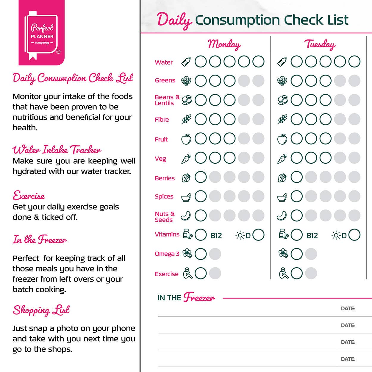 Perfect Planner Company – wholesale Planner – Plant Based Meal Planner5