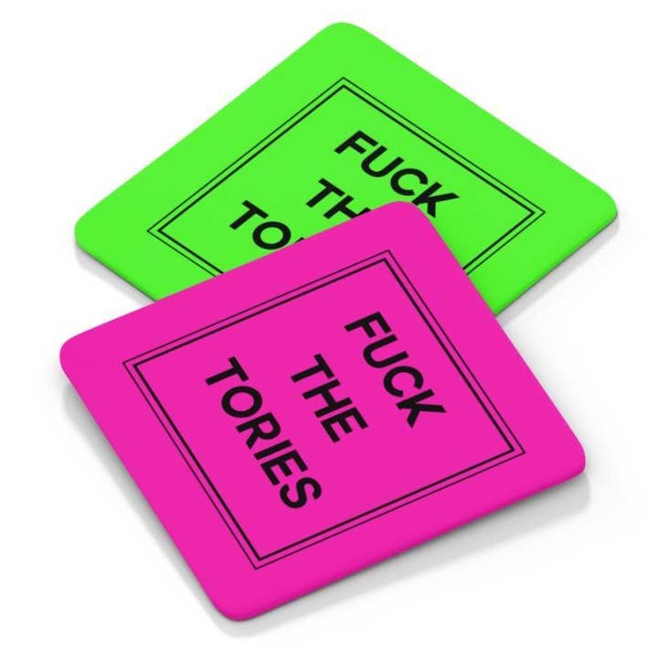 Sous-verre "F*ck Les Tories" pour la vente par Scouse Bird Shop